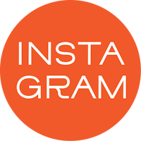 the instagram logo in an orange circle